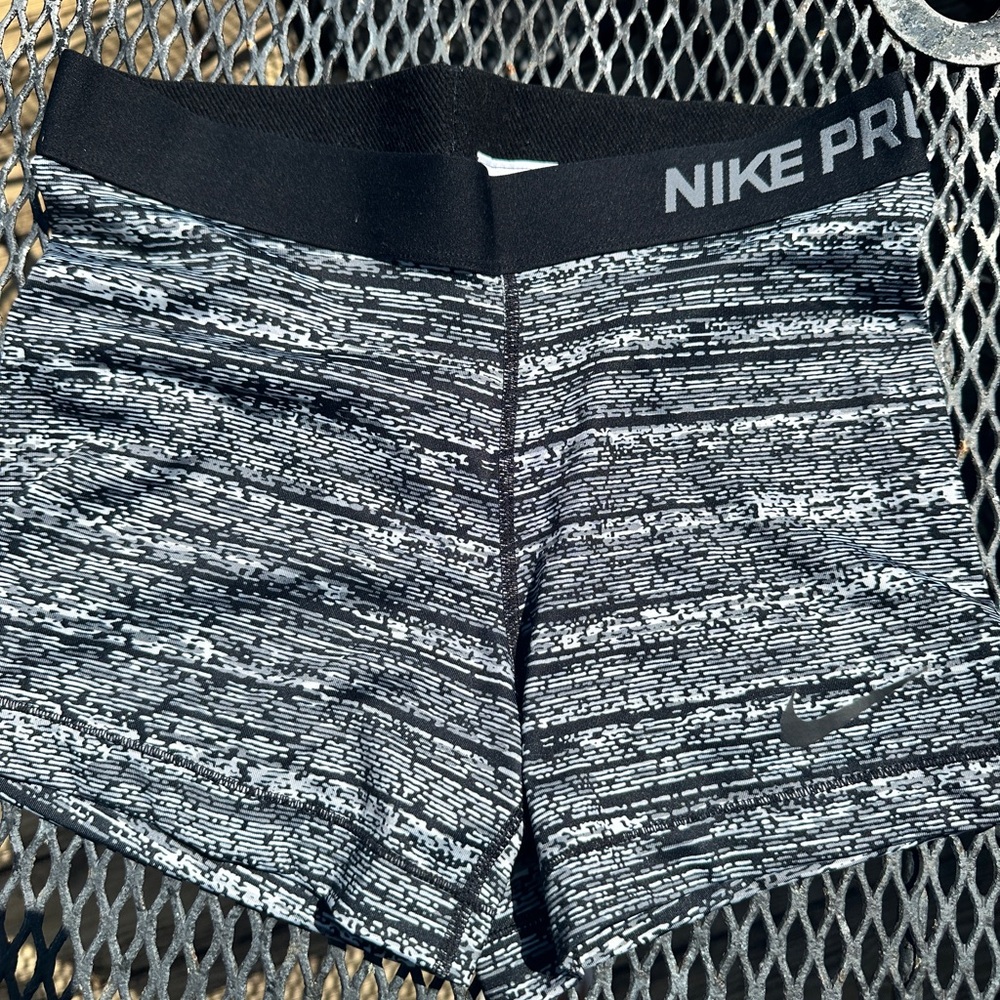 Black & White Nike Pro Shorts
